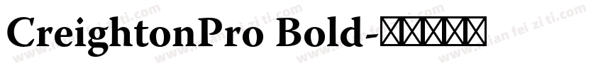 CreightonPro Bold字体转换